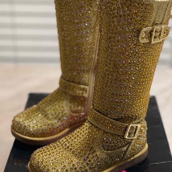 Shiekh Other - Shiekh Glittering Gold Kids Boots